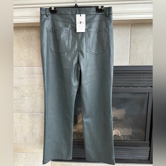 7 For All Mankind Faux Leather Pants NWT - Picture 3 of 14